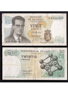 BELGIO 20 Franchi 1964 Circolata